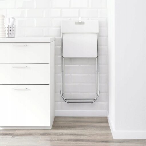 IKEA GUNDE KRZESŁO BIAŁE SKŁADANE ROZKŁADANE - obrazek 2