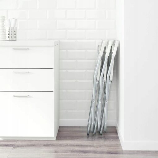 IKEA GUNDE KRZESŁO BIAŁE SKŁADANE ROZKŁADANE - obrazek 3