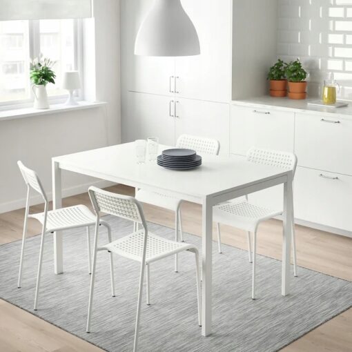 IKEA ADDE KRZESŁO BIAŁE DO JADALNI - obrazek 6