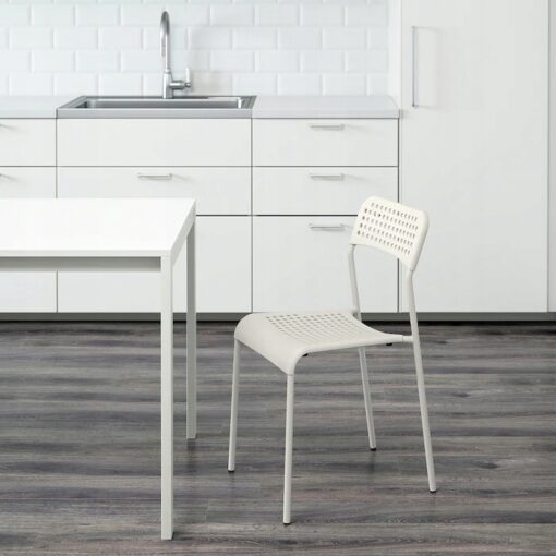 IKEA ADDE KRZESŁO BIAŁE DO JADALNI - obrazek 2