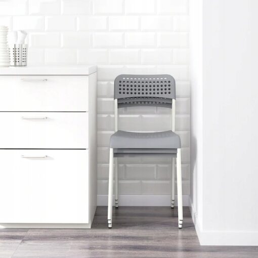 IKEA ADDE KRZESŁO DO JADALNI SZARE - obrazek 2