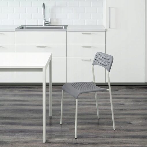 IKEA ADDE KRZESŁO DO JADALNI SZARE - obrazek 3
