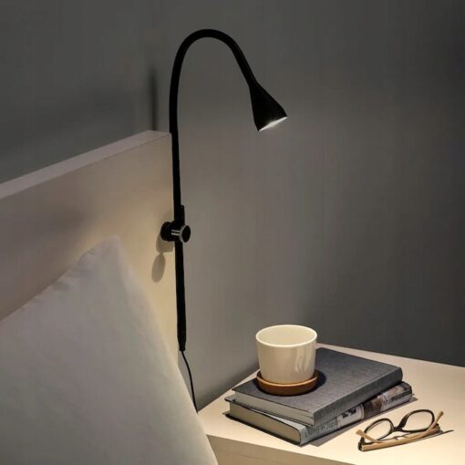 IKEA NAVLINGE LAMPA LED ŚCIENNA REFLEKTOR Z KLAMRĄ CZARNY - obrazek 6