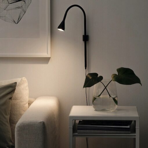 IKEA NAVLINGE LAMPA LED ŚCIENNA REFLEKTOR Z KLAMRĄ CZARNY - obrazek 7