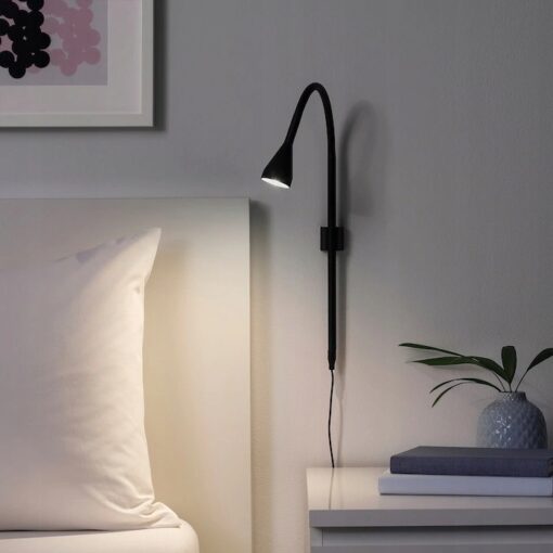IKEA NAVLINGE LAMPA LED ŚCIENNA REFLEKTOR Z KLAMRĄ CZARNY - obrazek 3