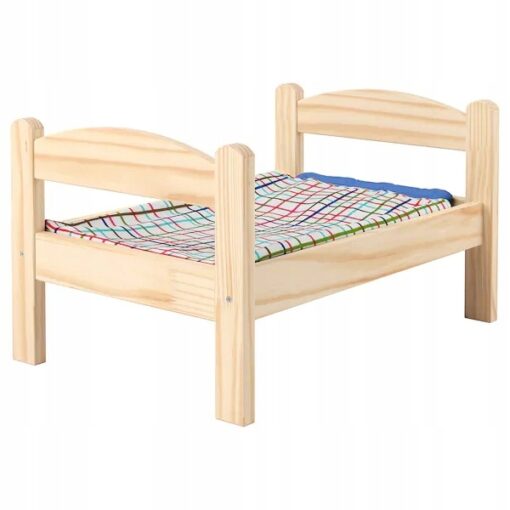 IKEA DUKTIG ŁÓŻECZKO DLA LALEK DREWNIANE KOŁDERKA