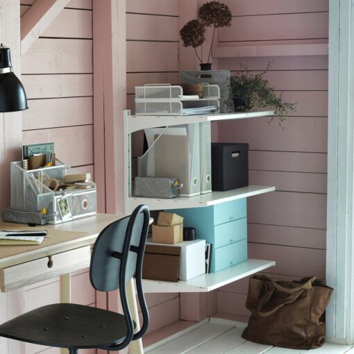 IKEA DRONJONS ORGANIZER NA BIURKO NA DOKUMENTY BIAŁY STALOWY - obrazek 5