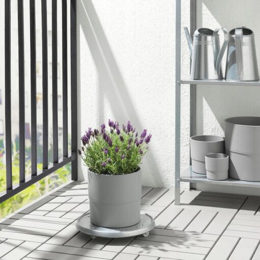 IKEA NYPON OSŁONA DONICZKI DONICA SZARA 19 CM - obrazek 3