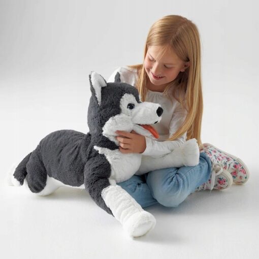 IKEA LIVLIG PIES HUSKY MASKOTKA PLUSZOWA MIŚ PLUSZAK 57CM - obrazek 3