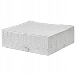 IKEA STUK POJEMNIK NA UBRANIA POŚCIEL BIAŁY / SZARY 55X51X18