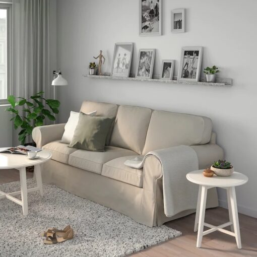 IKEA MOSSLANDA PÓŁKA NA ZDJĘCIA BIAŁA / SOSNA 115 cm - obrazek 2