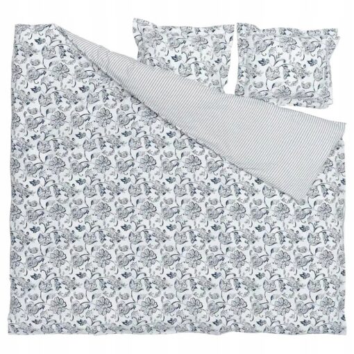 IKEA JUNIMAGNOLIA POSZWA NA KOŁDRĘ I 2 PODUSZKI 200x200 / 50x60 cm - obrazek 2