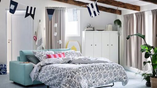 IKEA JUNIMAGNOLIA POSZWA NA KOŁDRĘ I PODUSZKĘ 150x200 / 50x60 cm - obrazek 5