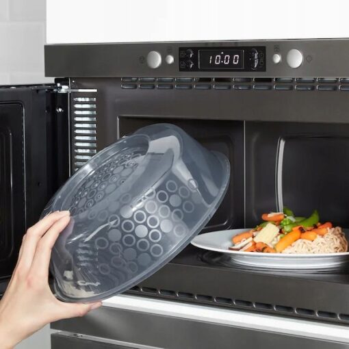 IKEA PRICKIG PRZYKRYWKA DO KUCHENKI MIKROFALOWEJ SZARA 26 CM - obrazek 2