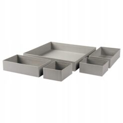 IKEA GRASIDAN PUDEŁKO ORGANIZER SZARE 5 SZT.