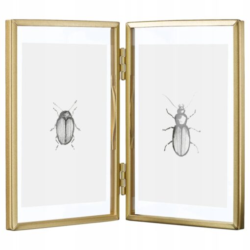 IKEA LERBODA RAMKA NA ZDJĘCIA ZŁOTY KOLOR 10X15CM