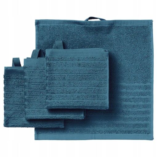 IKEA VAGSJON RĘCZNIK ZESTAW NIEBIESKI 30x30 cm