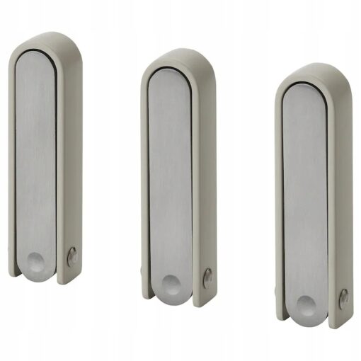 IKEA KLYKET SKŁADANY HAK ALUMINIUM / BEŻ 3 SZT. - obrazek 2