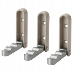 IKEA KLYKET SKŁADANY HAK ALUMINIUM / BEŻ 3 SZT.