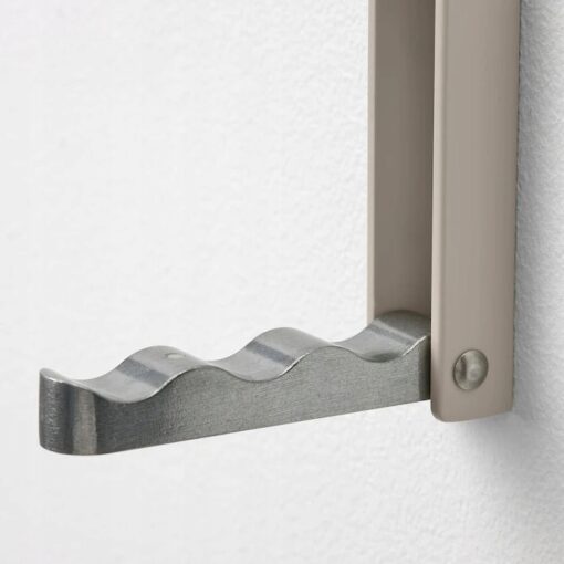 IKEA KLYKET SKŁADANY HAK ALUMINIUM / BEŻ 3 SZT. - obrazek 3