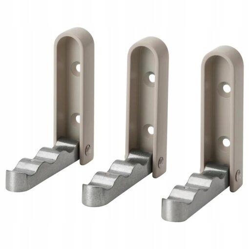 IKEA KLYKET SKŁADANY HAK ALUMINIUM / BEŻ 3 SZT.