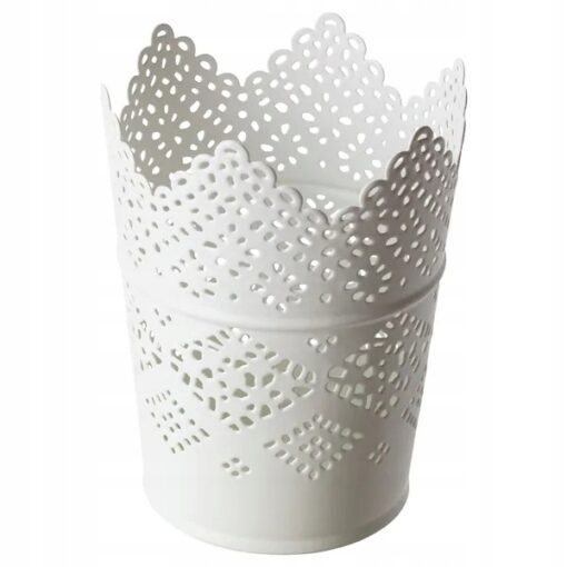 IKEA SKURAR ŚWIECZNIK NA ŚWIECZKI ŚWIECĘ BIAŁY 11 CM
