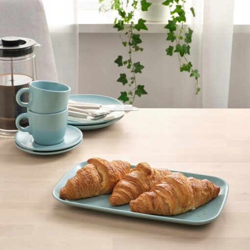 IKEA FARGKLAR TALERZ MATOWY TURKUS 30x18 CM 4 SZT. - obrazek 2