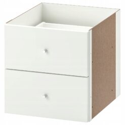 IKEA KALLAX WKŁAD Z 2 SZUFLADAMI REGAŁ BIAŁY 33X33 CM