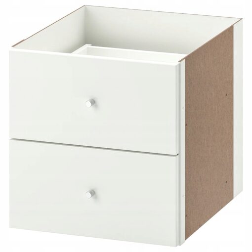 IKEA KALLAX WKŁAD Z 2 SZUFLADAMI REGAŁ BIAŁY 33X33 CM