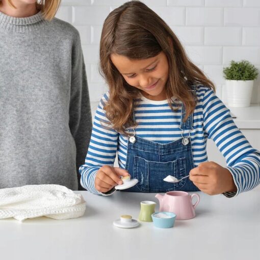 IKEA DUKTIG ZABAWKOWY SERWIS DO HERBATY RÓŻNE KOLORY 3 CZĘŚCI - obrazek 2