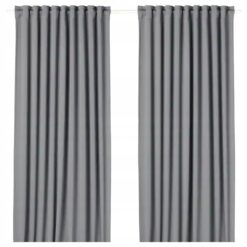 IKEA MAJGULL ZASŁONA ZACIEMNIAJĄCA SZARA 1 PARA 145X300 CM
