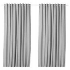 IKEA VILBORG ZASŁONA ZACIEMNIAJĄCA SZARA 1 PARA 145X300 CM