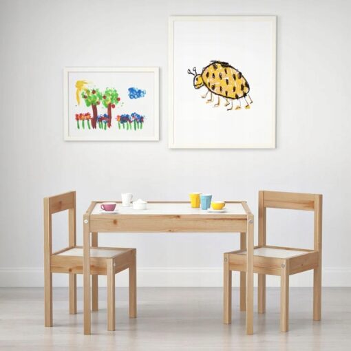 IKEA LATT ZESTAW STOLIK DZIECIĘCY DLA DZIECKA + 2 KRZESŁA - obrazek 3