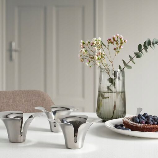 IKEA STILLHET ŚWIECZNIK NA TEALIGHTY SREBRNY 7 CM - obrazek 2