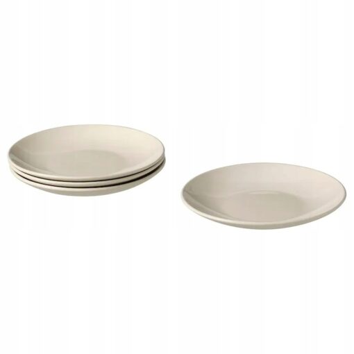 IKEA FARGKLAR TALERZYK Z POŁYSKIEM BEŻ 20 CM 4 SZT