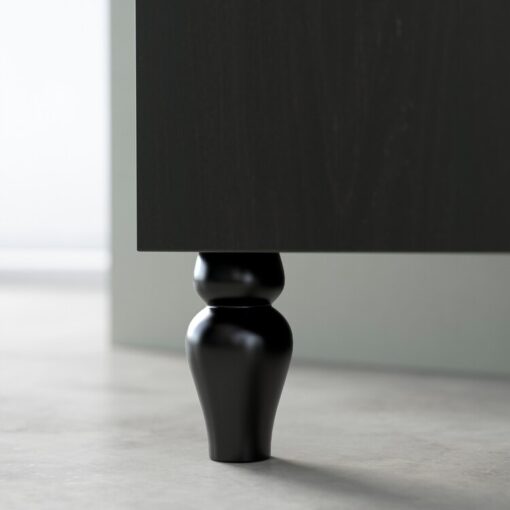 IKEA SIGGARP NOGA MEBLOWA CZARNA 10 CM - 2 SZT. - obrazek 2