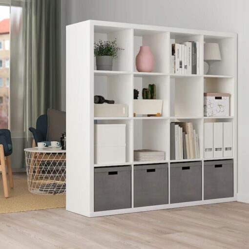 IKEA GJATTA POJEMNIK Z POKRYWĄ SZARY 32x35x32 cm - obrazek 3