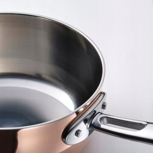 IKEA FINMAT RONDEL Z POKRYWKĄ MIEDŹ / STAL 1.5 L - obrazek 4