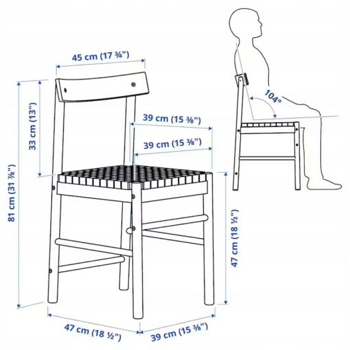 IKEA NACKANAS KRZESŁO Z AKACJI DO KUCHNI / JADALNI - obrazek 6