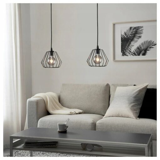 IKEA TJUGOTRE KLOSZ LAMPY WISZĄCEJ CZARNY 17 CM - obrazek 5