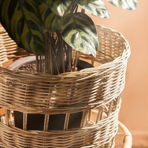 IKEA TOLKNING STOJAK NA DONICZKĘ RATTANOWY 66 CM - obrazek 4