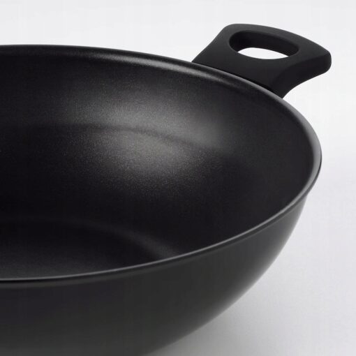IKEA HEMLAGAD WOK PATELNIA Z POKRYWKĄ 28cm CZARNY - obrazek 5
