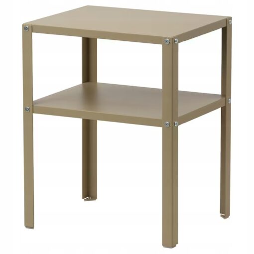 IKEA KNARREVIK STOLIK NOCNY BEŻ-ZIELONY 37x28 CM