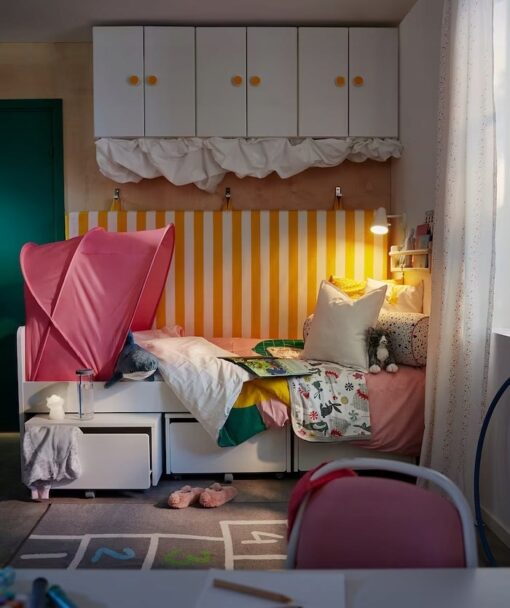 IKEA SUFFLETT BALDACHIM NAMIOT DO ŁÓŻKA RÓŻOWY - obrazek 4