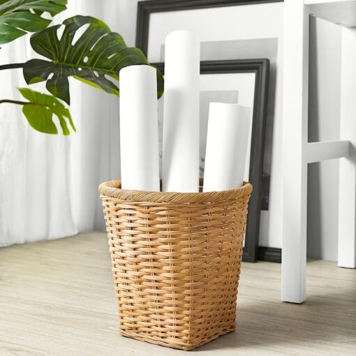 IKEA TRUMMIS KOSZ NA ODPADY RATTANOWY RĘCZNIE WYK. - obrazek 3