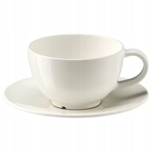 IKEA VARDAGEN FILIŻANKA DO HERBATY + SPODEK 260 ML
