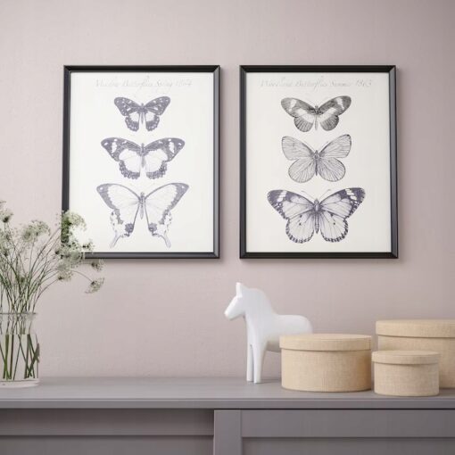 IKEA BILD PLAKAT MOTYLE 2 SZTUKI 40x50 CM - obrazek 2
