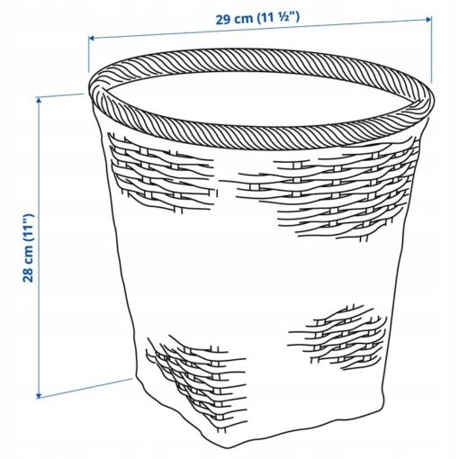 IKEA TRUMMIS KOSZ NA ODPADY RATTANOWY RĘCZNIE WYK. - obrazek 5