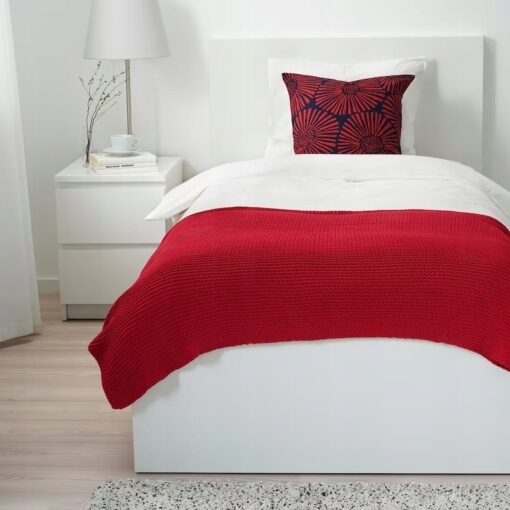 IKEA INGABRITTA PLED NARZUTA CZERWONA 130x170 CM - obrazek 2