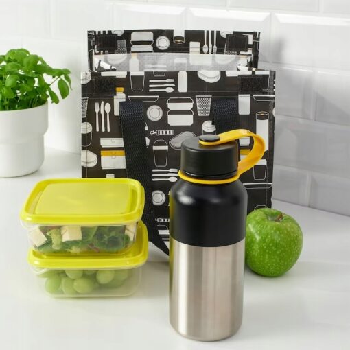 IKEA HETLEVRAD TERMOS STALOWY CZARNY 500 ML - obrazek 3
